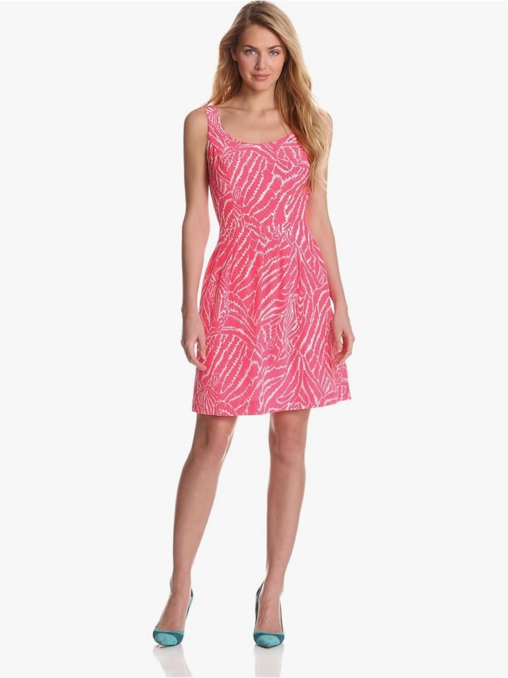 Lilly Pulitzer Posey Dress Show Your Stripes
Splash Pink Fit & Flare 100% Silk 2